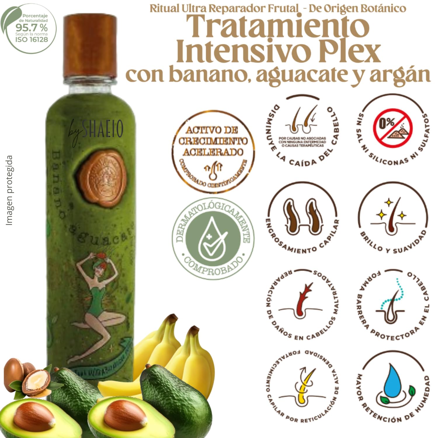 SHAEIO Ritual Botanico Kit2 after-use hair shows enhanced shine and smoothness