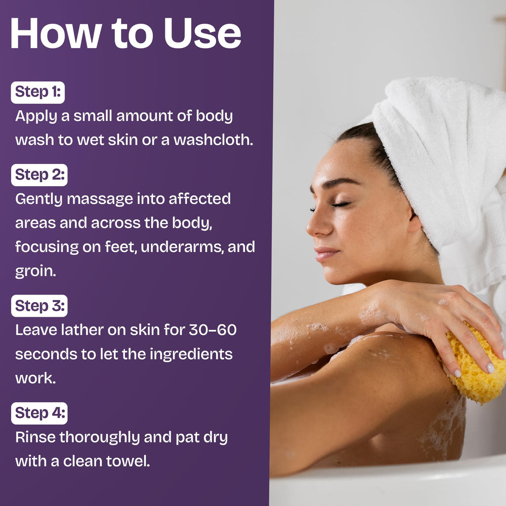 Shailee 1percent-tolnaftate-tea-tree-wash label-closeup showcases antifungal-ready formula
