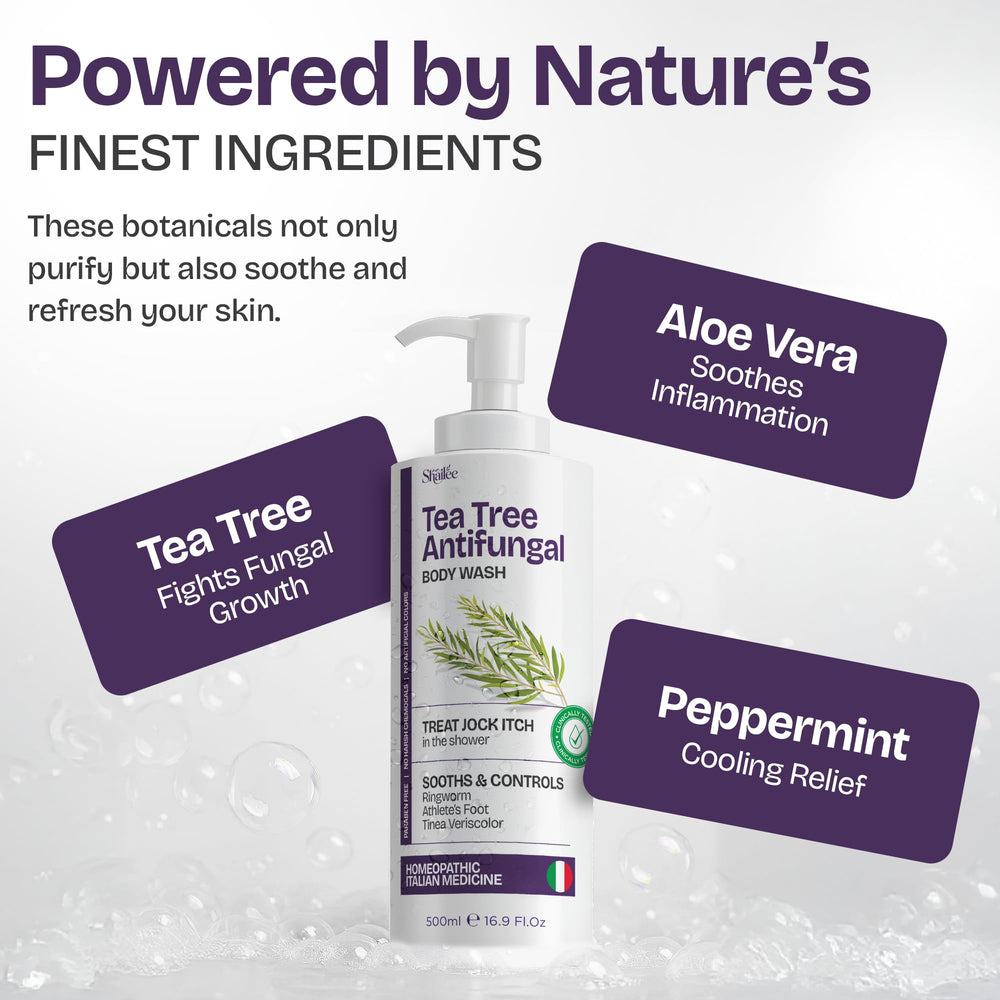 Shailee Body Wash skin-balance bottle closeup suggests gentle cleansing for sensitive skin