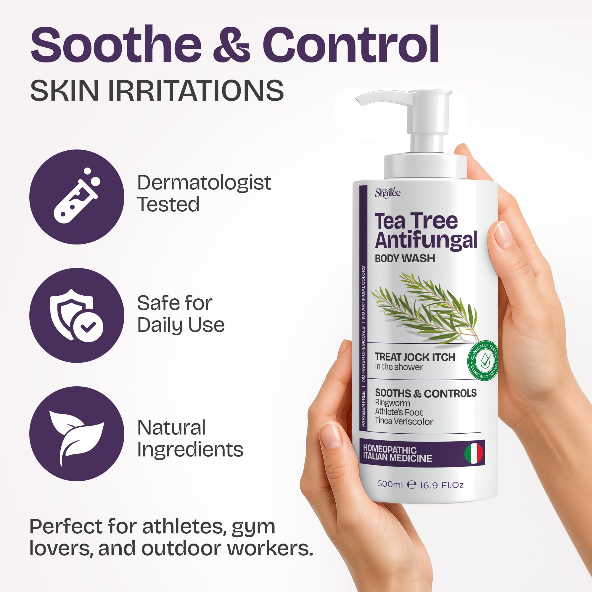 Shailee Tea Tree Oil peppermint-drench shows invigorating scent for a refreshing shower