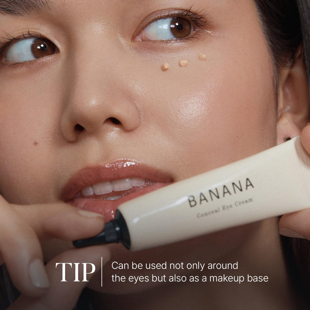 Shaishaishai Banana Conceal Cream complete-care display suggests all-in-one skincare solution.