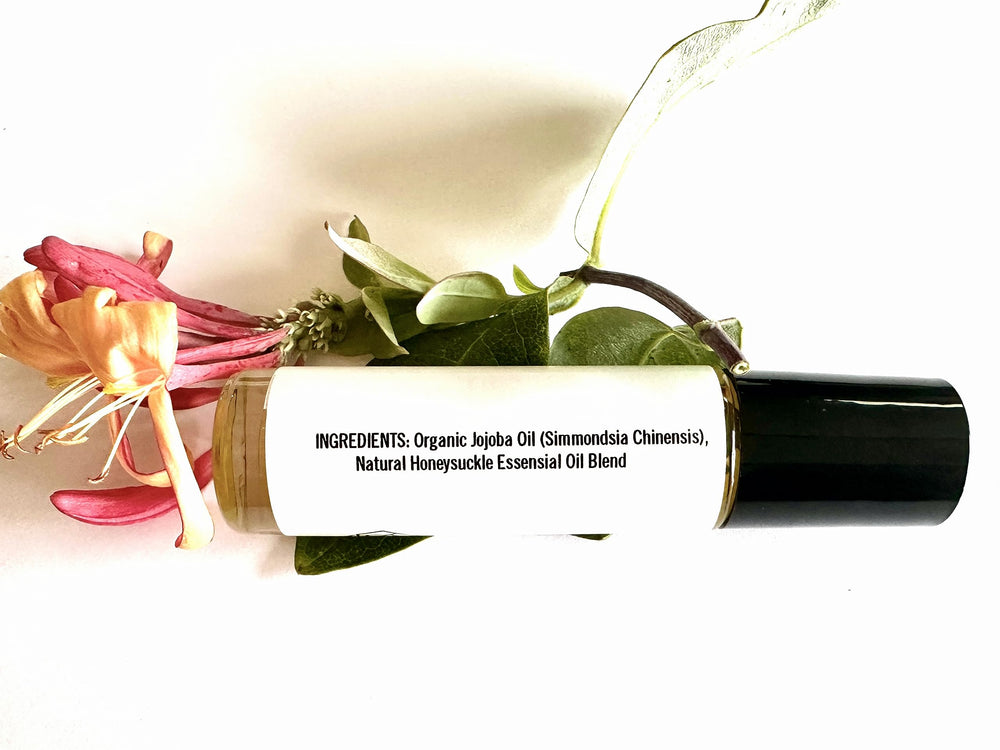 Shamarwyn Honeysuckle Perfume Oil organic jojoba base, skin-friendly and irritation-free