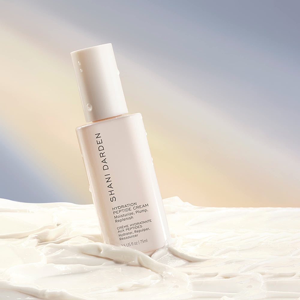 SHANI DARDEN Hydration Peptide Cream packaging box for travel-friendly use