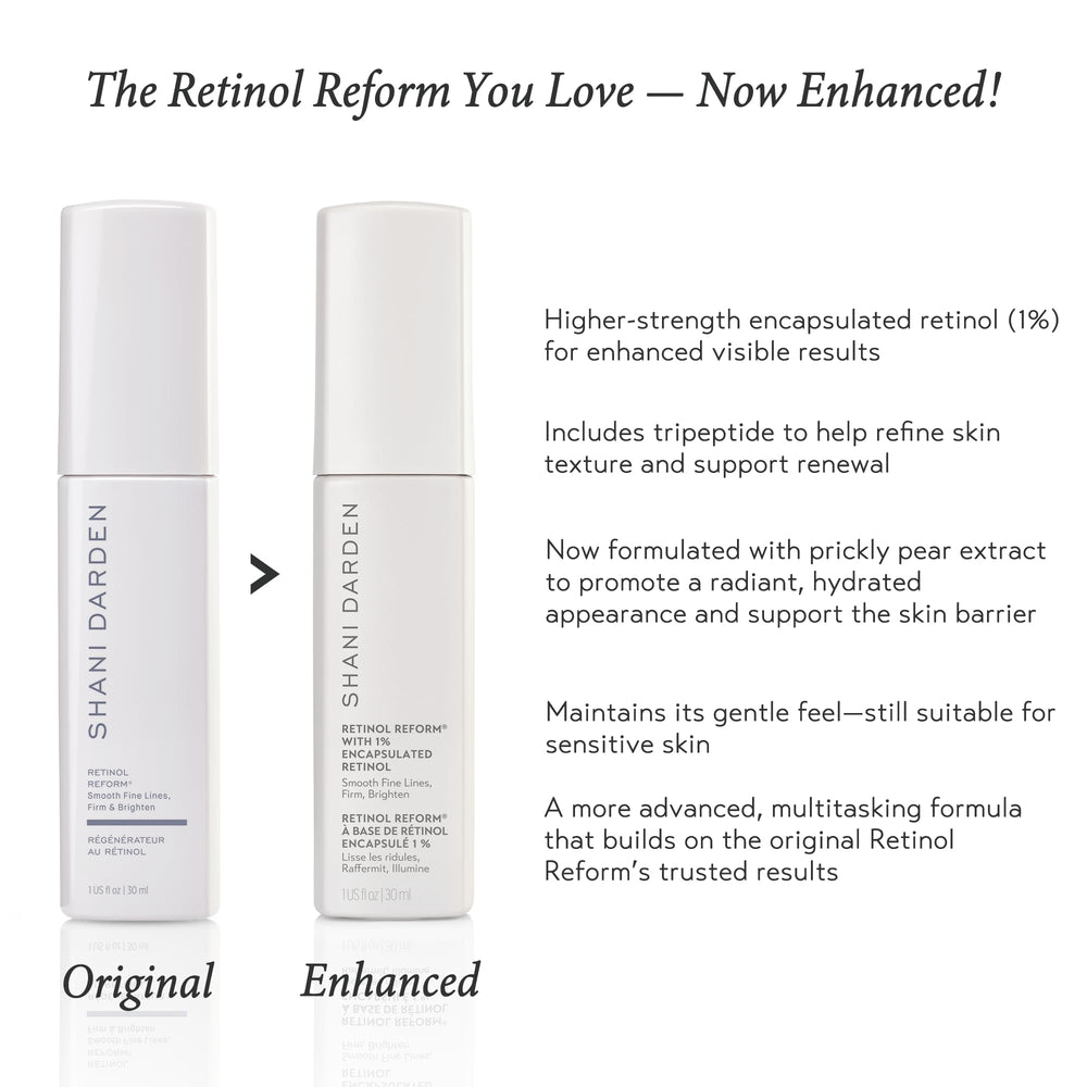 SHANI DARDEN Retinol Reform night usage setup for PM skincare routine.