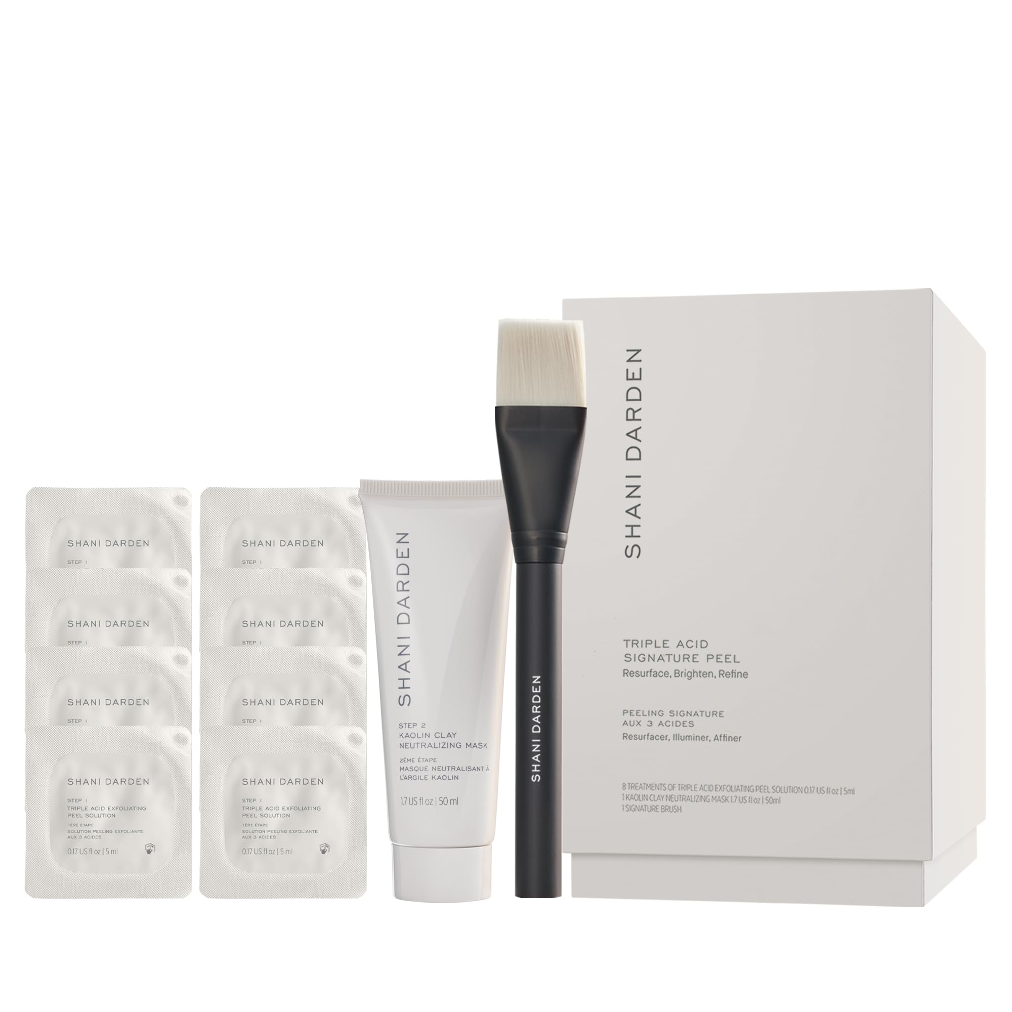 SHANI DARDEN triple acid peel bottle closeup highlighting pore-resurfacing benefits
