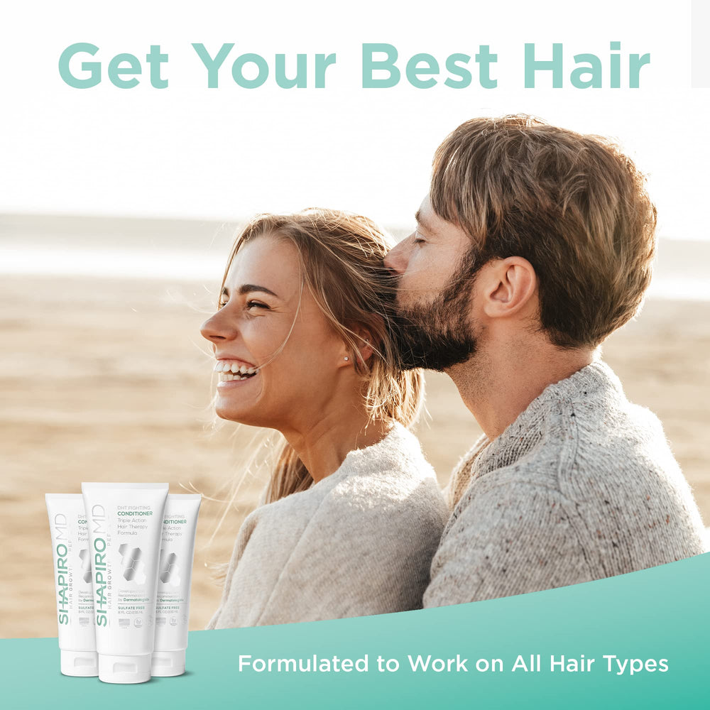 Shapiro MD Hair Growth Experts argan oil drops highlight scalp hydration and shine.