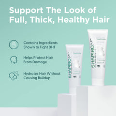 Shapiro MD Hair Growth Experts coconut oil texture showing rich conditioning feel.
