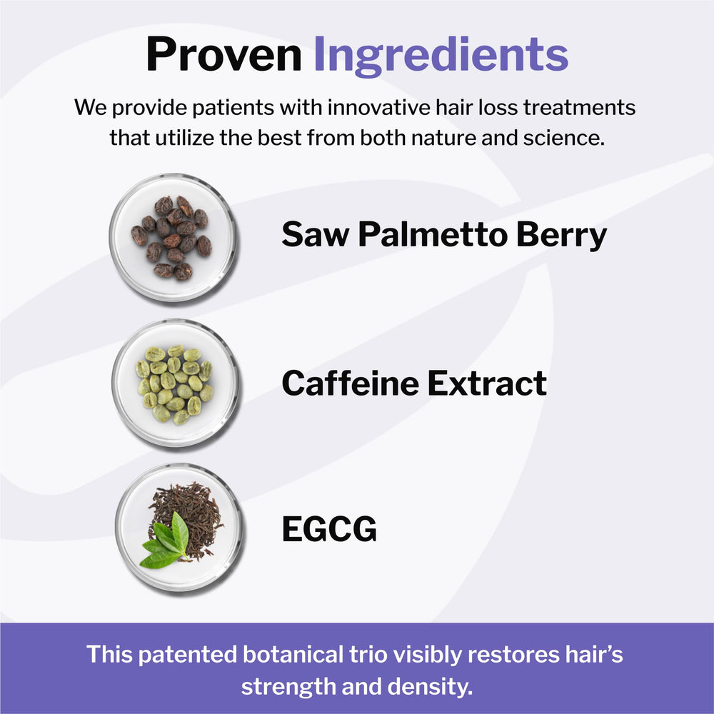 Shapiro MD Hair Growth Experts vegan formula label emphasizing plant-based ingredients.
