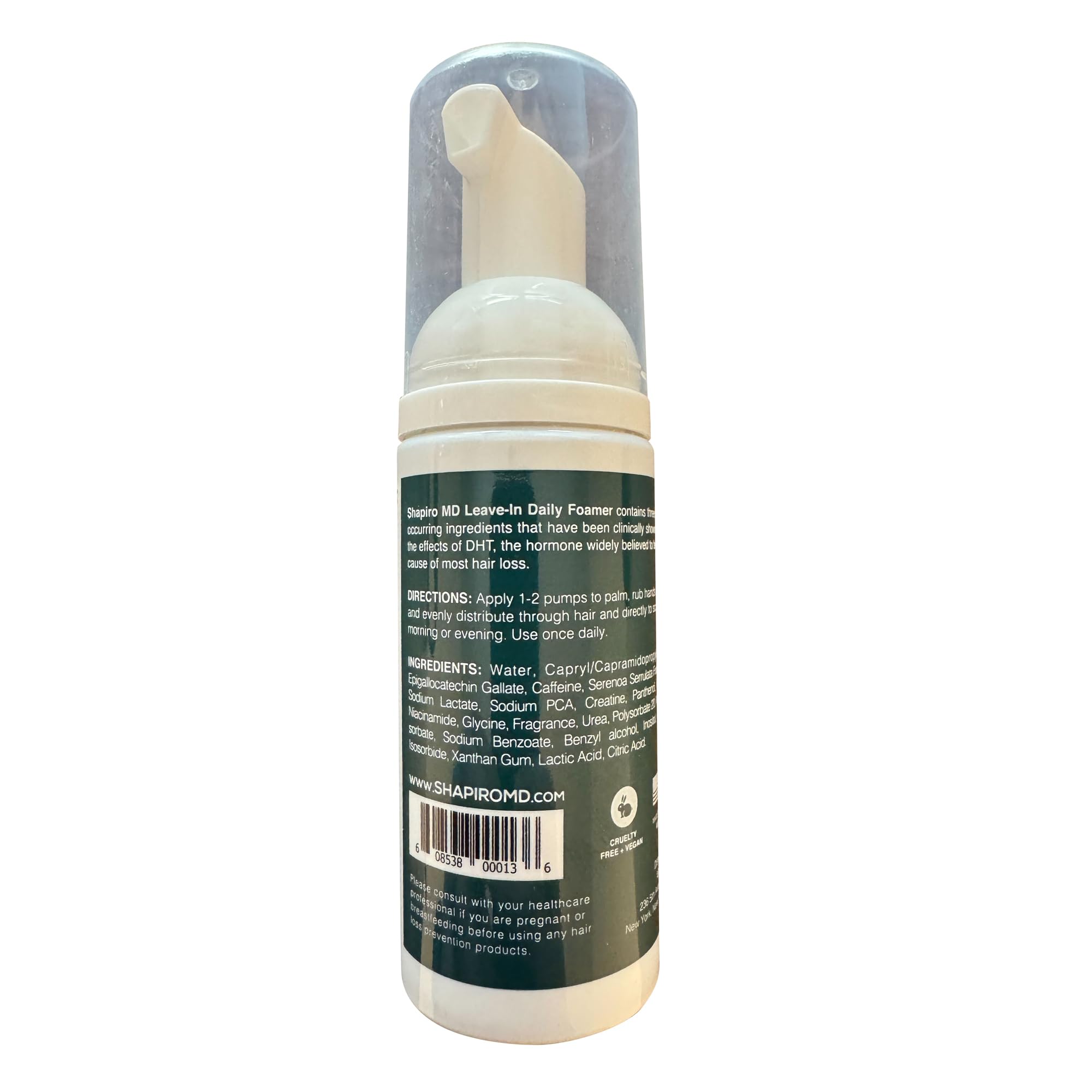 Shapiro MD Leave-In Daily Foam epigallocatechin gallate antioxidant close-up.