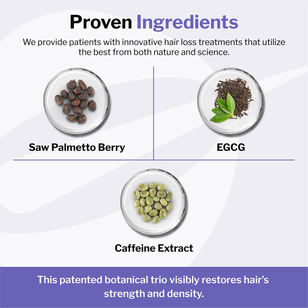 Shapiro MD Leave-In Daily Foam on scalp demonstrates long-lasting coverage throughout the day.