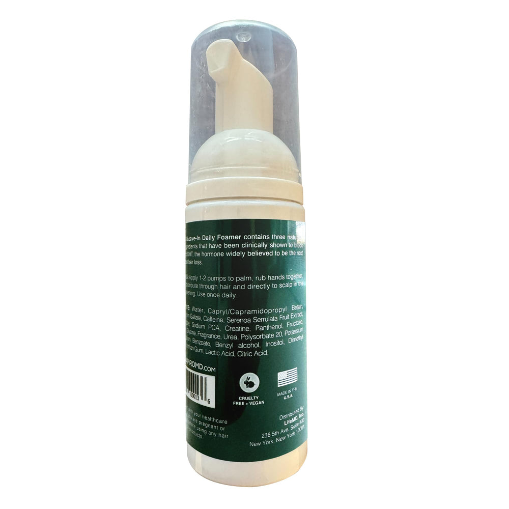 Shapiro MD Leave-In Daily Foam packaging inside box.