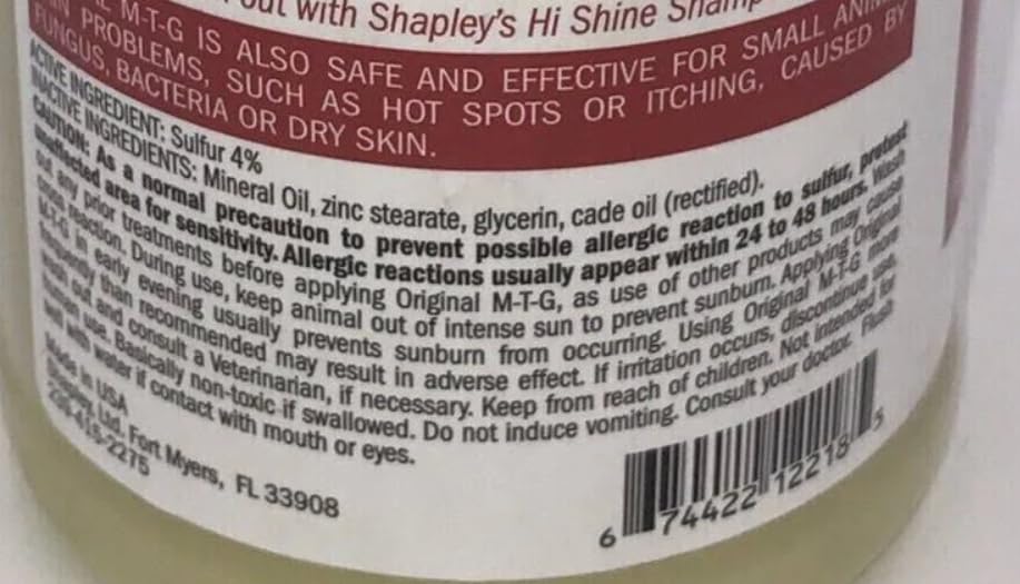 Shapley's MTG mane and tail detangler in use, highlighting easy detangling and smoothing.