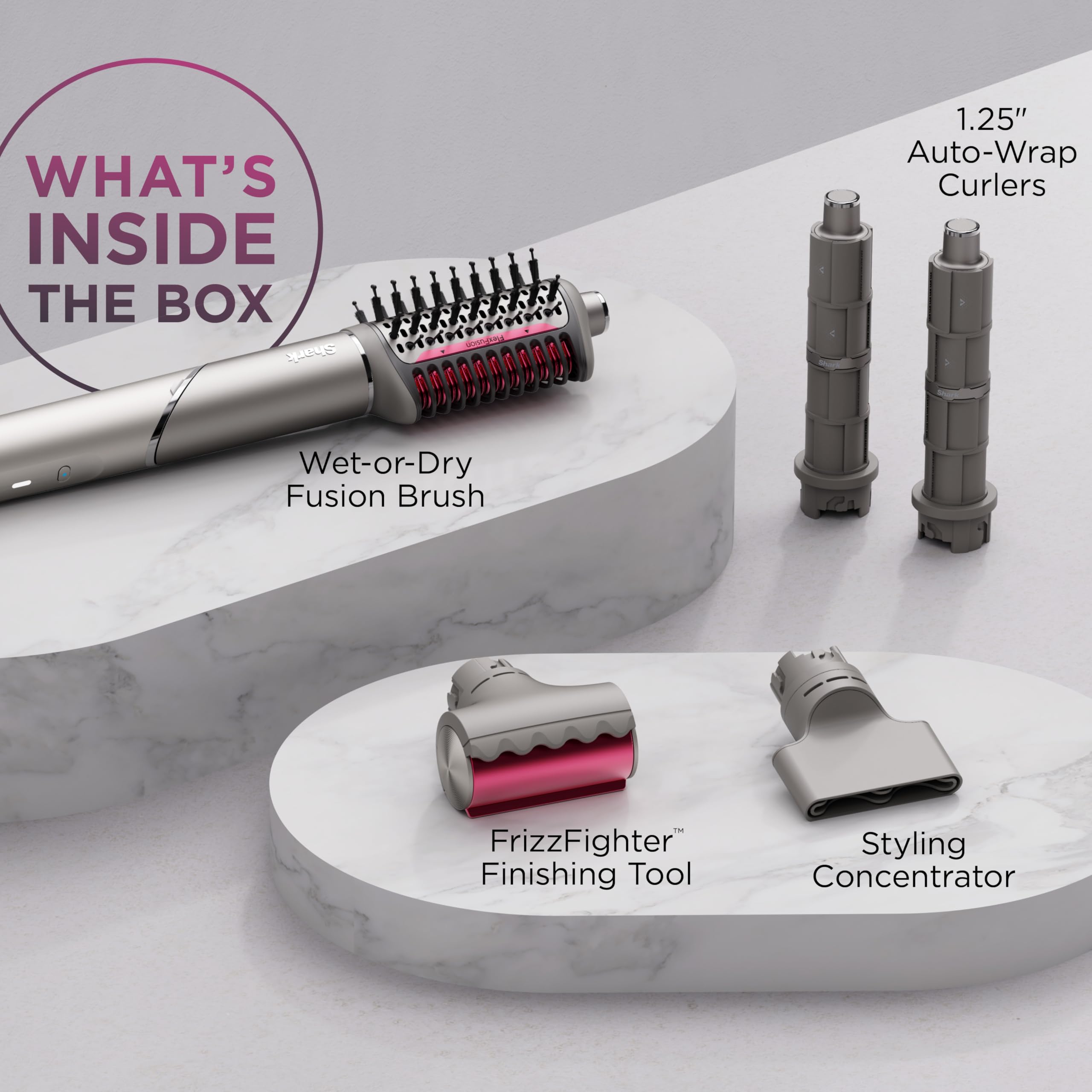 Shark FlexFusion curlers-wrapping automatically curls with two-direction options.