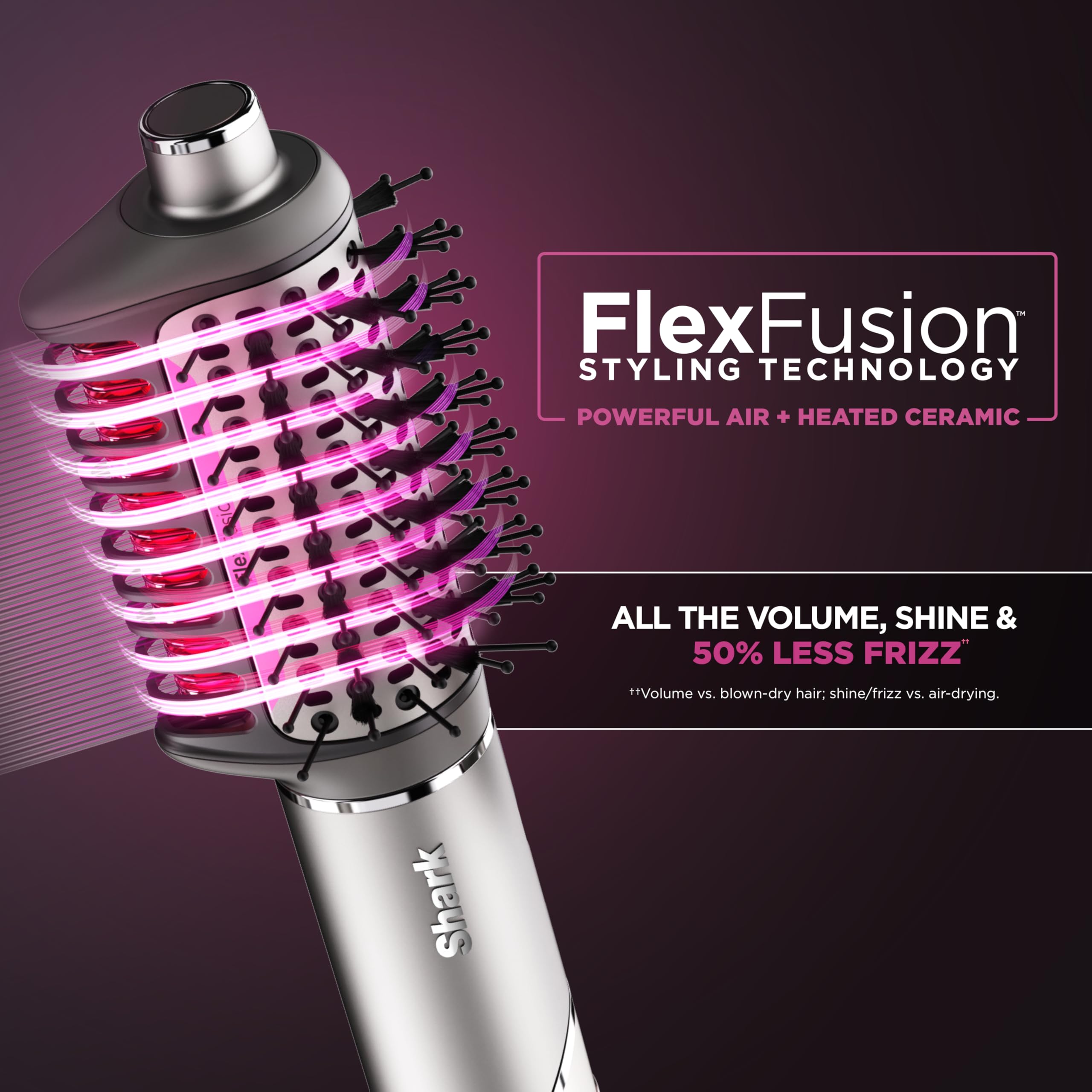 Shark FlexFusion wet-to-dry-brush styles wet hair with minimal heat exposure.