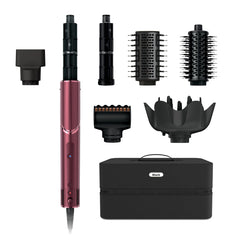 Shark FlexStyle Black Cherry dryer with powerful airflow for fast drying.