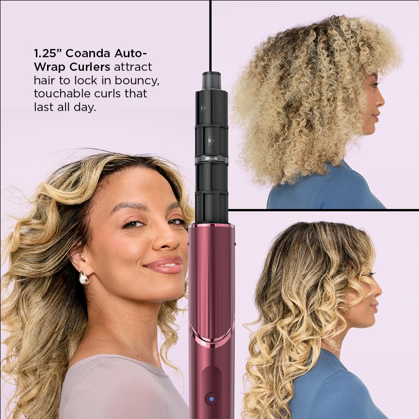 Shark FlexStyle curl-defining diffuser for even root-to-tip drying.