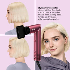 Shark FlexStyle paddle brush straightening and smoothing with strong airflow.