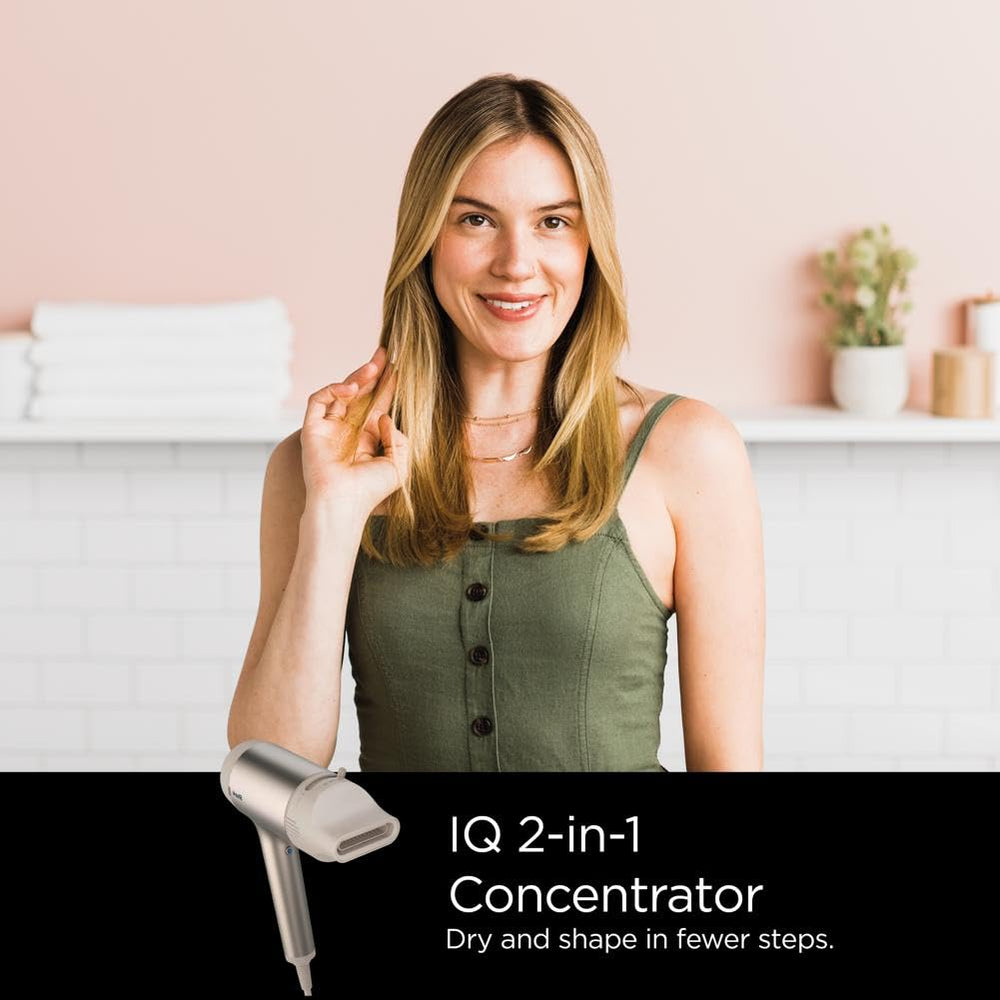 Shark HD120BRN IQ 2-in-1 concentrator aids fast drying and shaping.