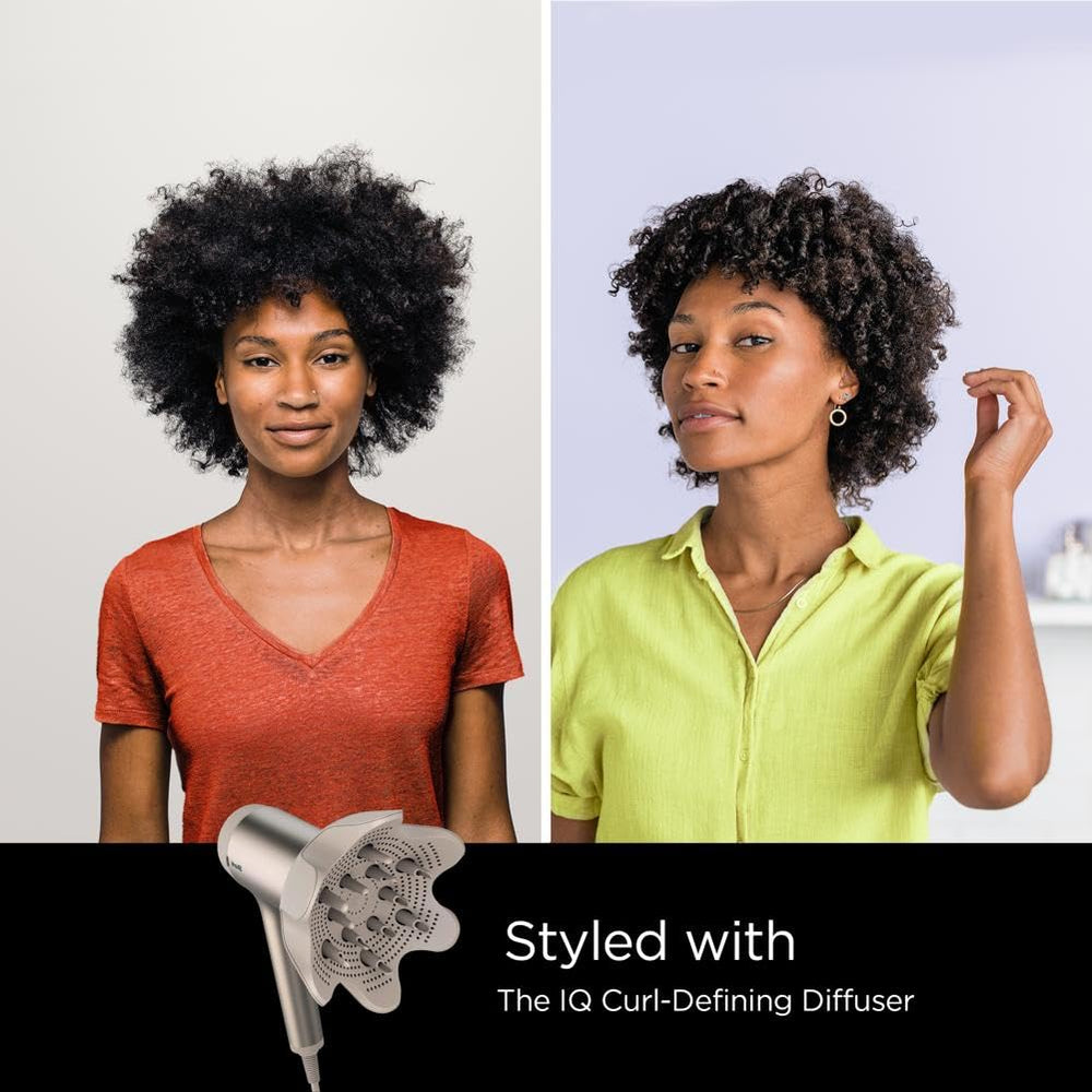Shark HD120BRN IQ curl-defining diffuser provides even root-to-tip drying.