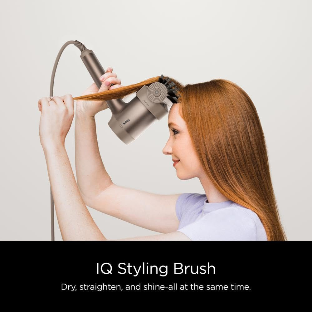Shark HD120BRN IQ styling brush attachment for simultaneous drying and shine.