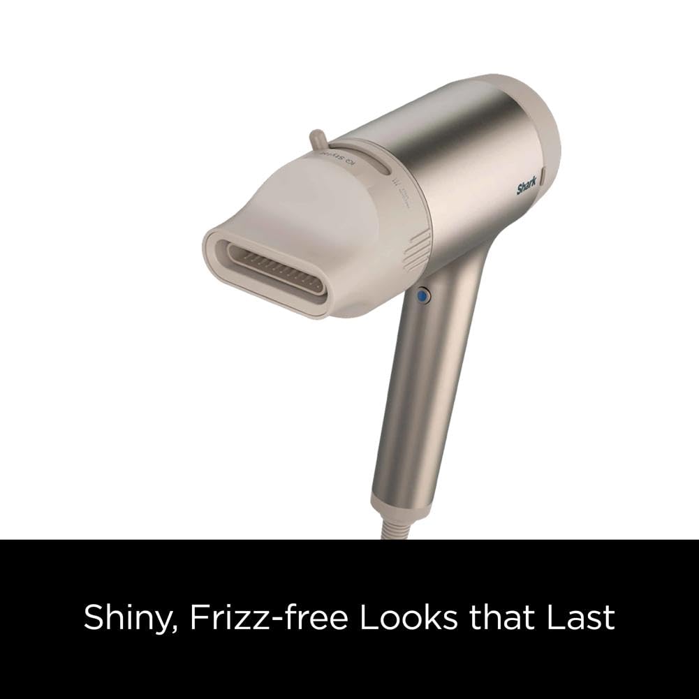 Shark HD120BRN no-heat drying results showcase safer styling options.