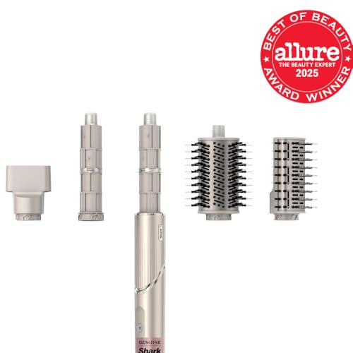 Shark FlexStyle rotating multi-styler demonstrates versatile styling options