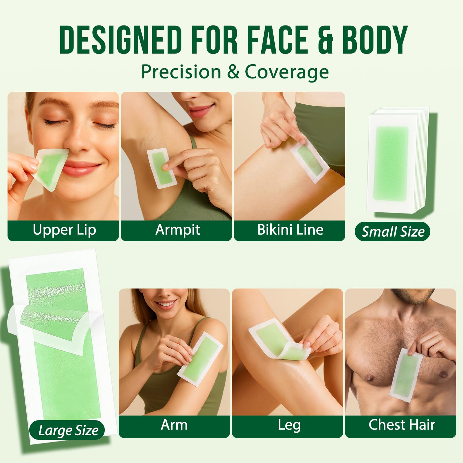 Sharmiz 40 body strips for arms and legs for quick at home waxing
