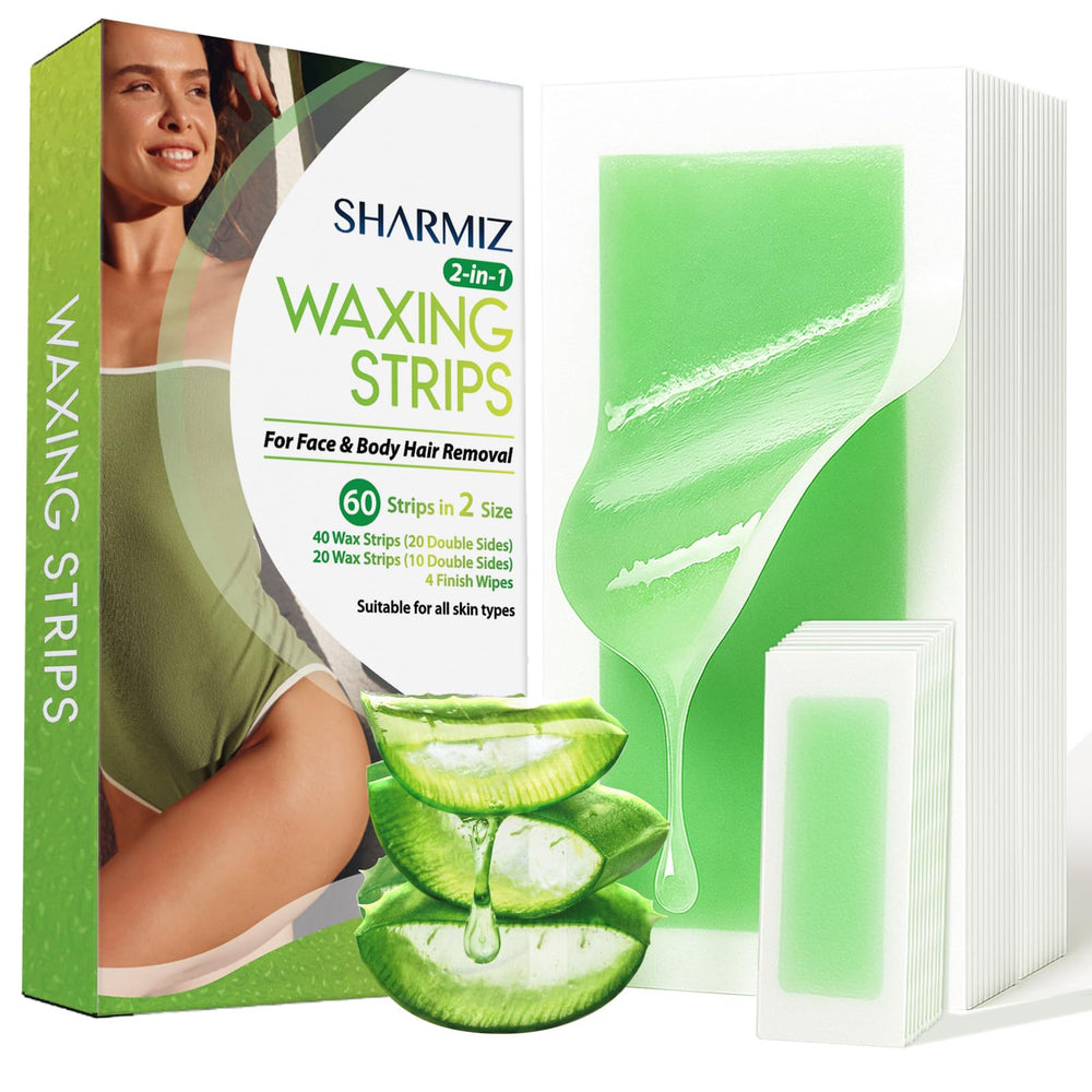 Sharmiz wax strips kit for body and face delivering salon-like smoothness at home