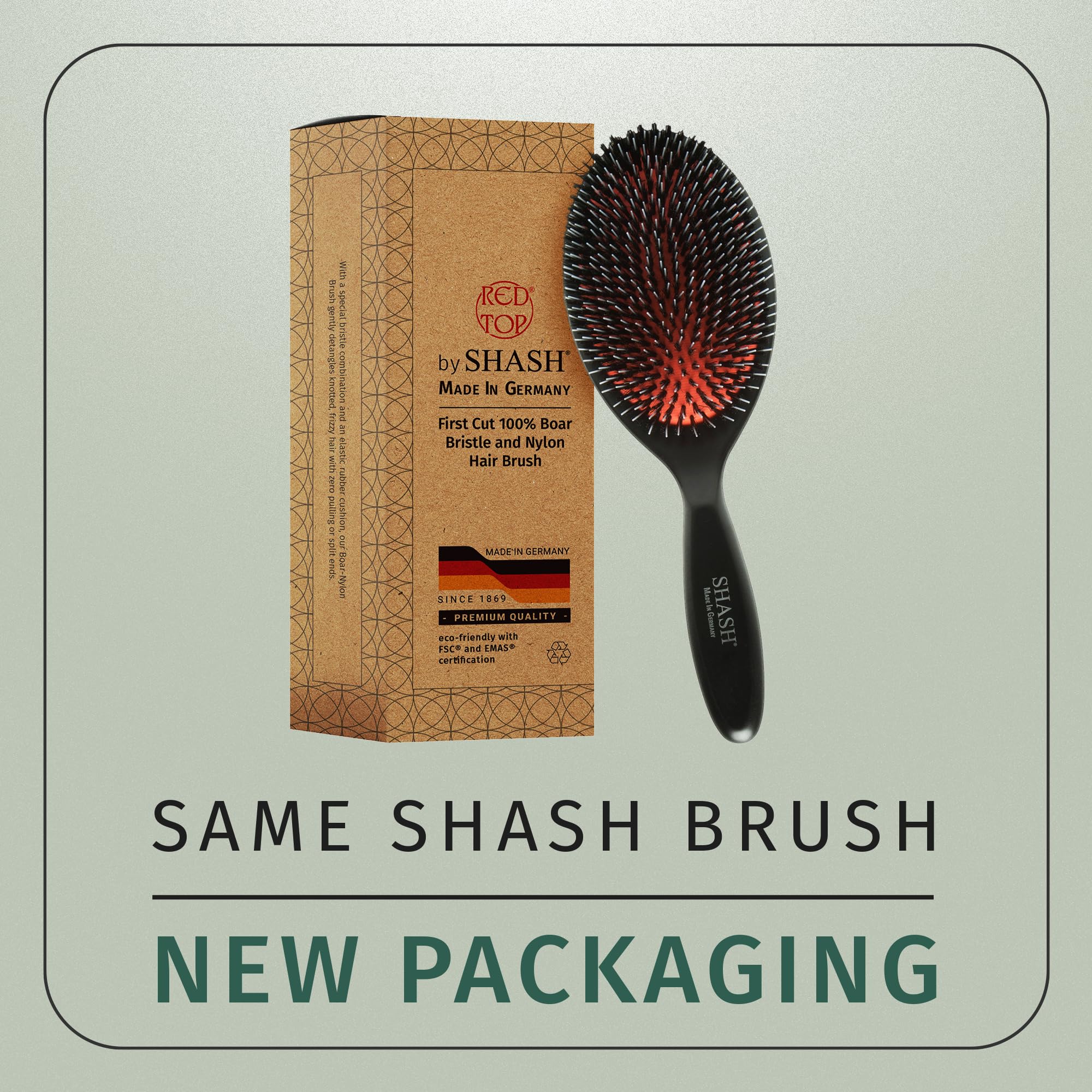 SHASH close-up natural boar bristles show soft texture and styling potential.