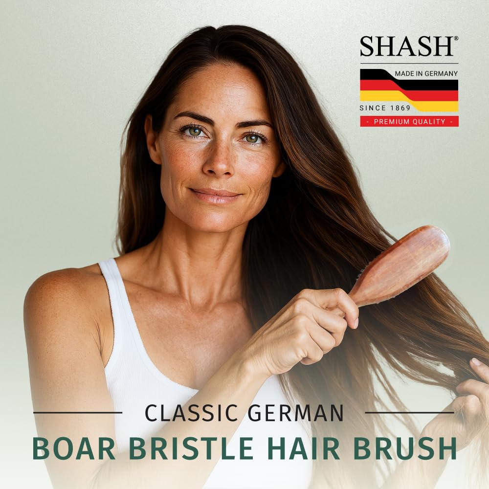 SHASH damp hair brushing to minimize tangles.