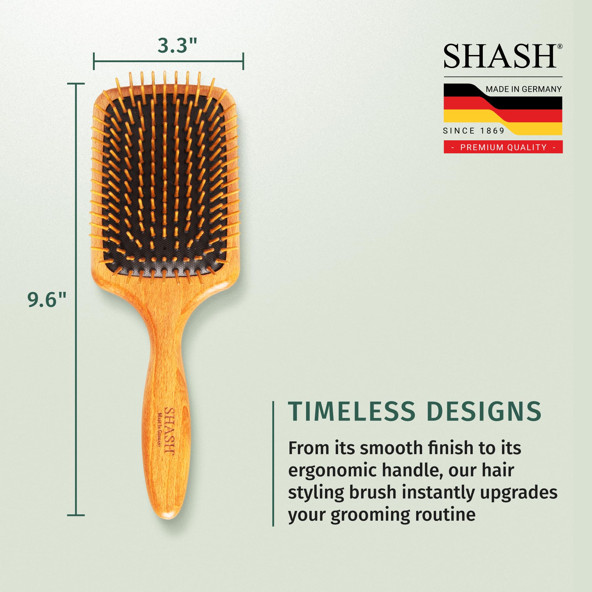 SHASH wet and dry hair detangler in action shows versatile styling across conditions.