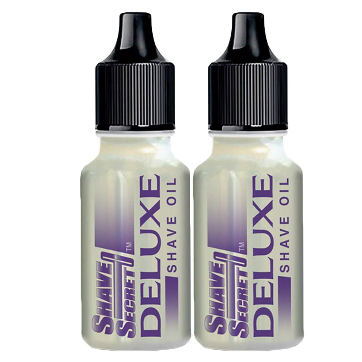 Shave Secret Deluxe Shaving Oil bottle pour for silky glide and reduced irritation.