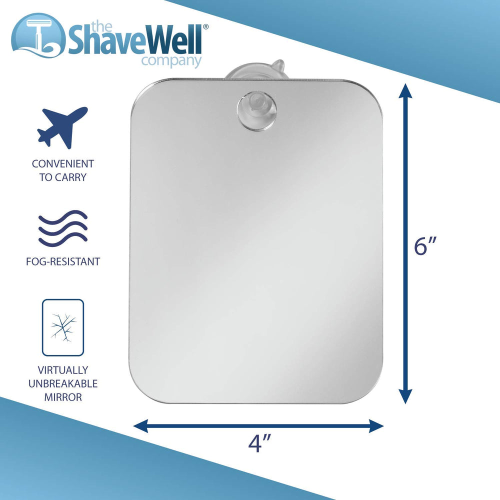 Shave Well travel 6x4 inches compact mirror for small-space bathrooms
