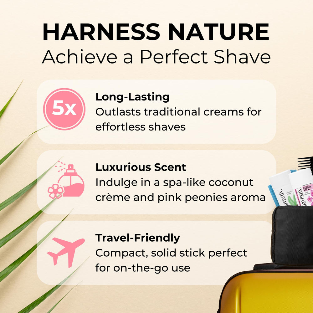 Shavestix compact, spill-proof design ideal for travel, gym, or beach.