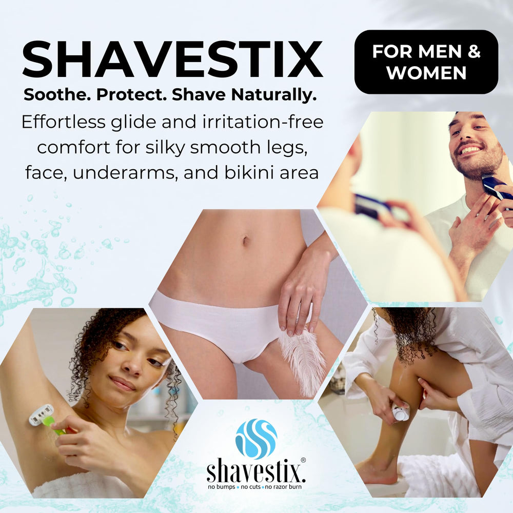 Shavestix roll-on shave stick demonstrates smooth, mess-free application.