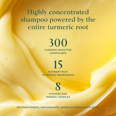 Turmeric extract essence closeup for scalp barrier support in SHAZ KIKS shampoo