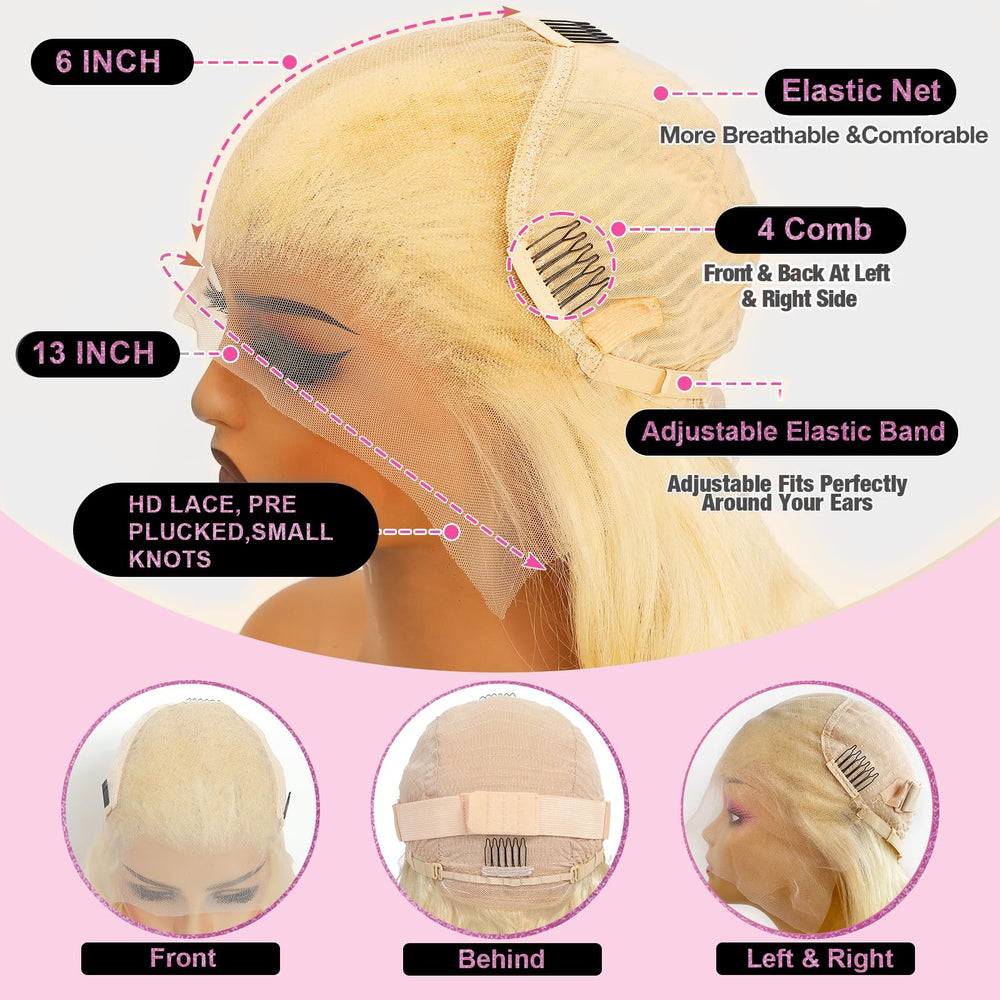 Shciyair 613 wig with 200 density highlights volume and fullness.