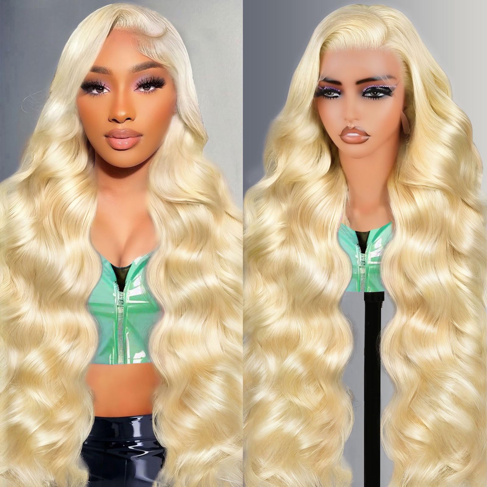 Shciyair 613 lace-front wig HD lace close-up for natural-looking blend.