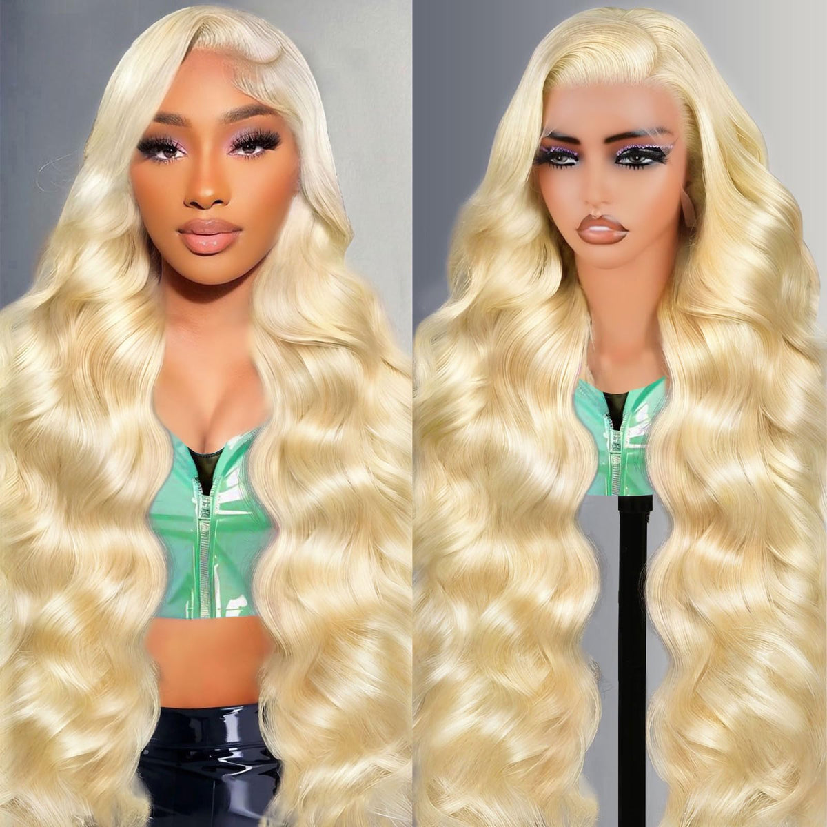 Shciyair 613 lace-front wig HD lace close-up for natural-looking blend.