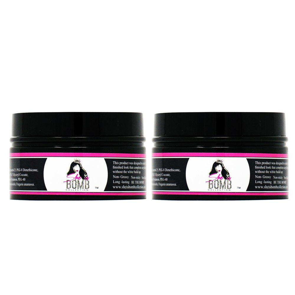 She Is Bomb Collection edge control bottle two-pack provides sleek edges and smooth laydown.