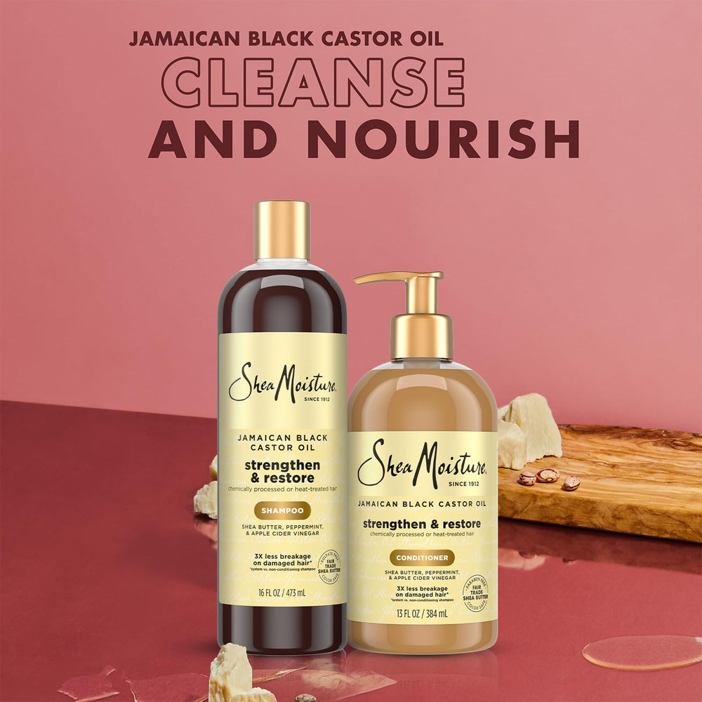 SheaMoisture Jamaican Black Castor Oil clarifying shampoo lather demonstrates even distribution for thorough cleansing.