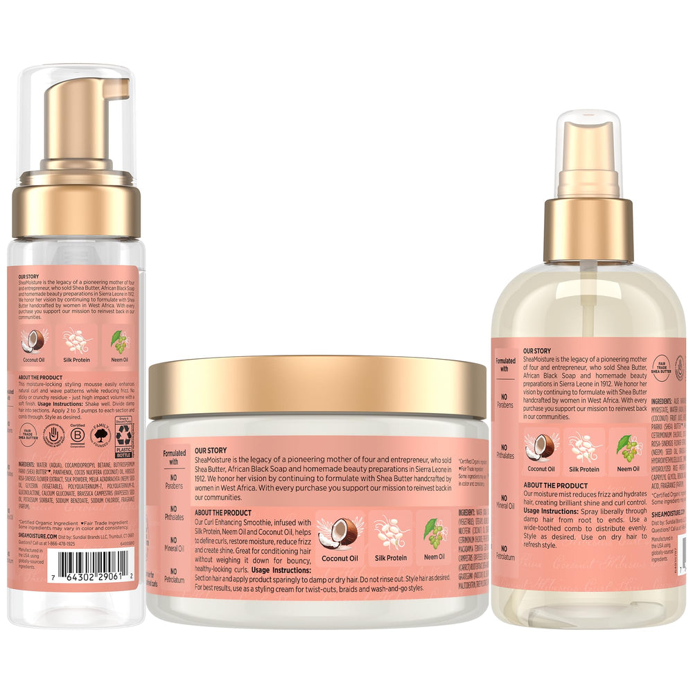 SheaMoisture Curl Enhancing Smoothie 12oz bottle for curl definition.