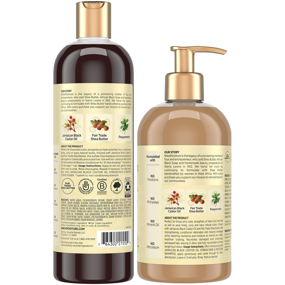 SheaMoisture Jamaican Black Castor Oil clarifying conditioner tube provides deep conditioning after clarifying.