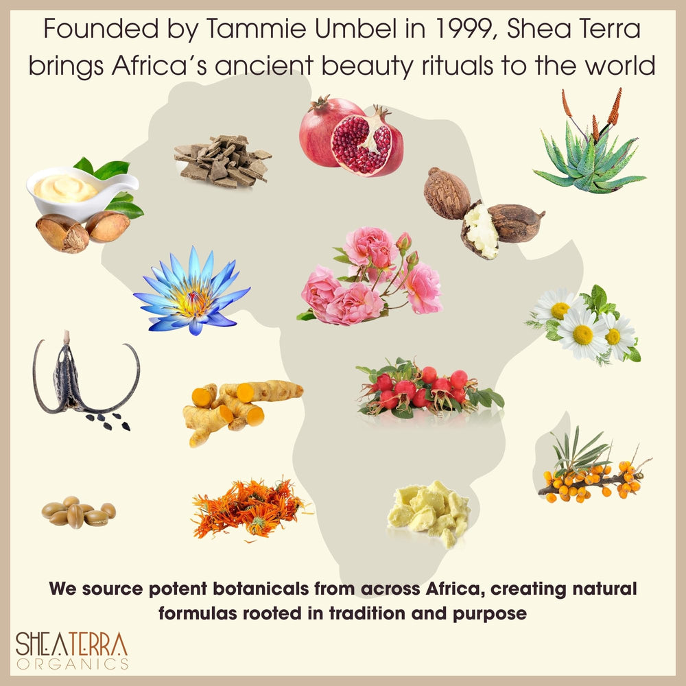 Shea Terra Egyptian Black Seed Oil closeup texture for dry skin relief.