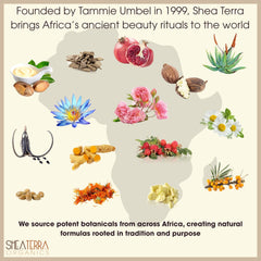 Shea Terra Egyptian Black Seed Oil closeup texture for dry skin relief.