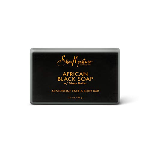 Sheamoisture African Black Soap Bar stacked bars ready for multiple uses and travel.