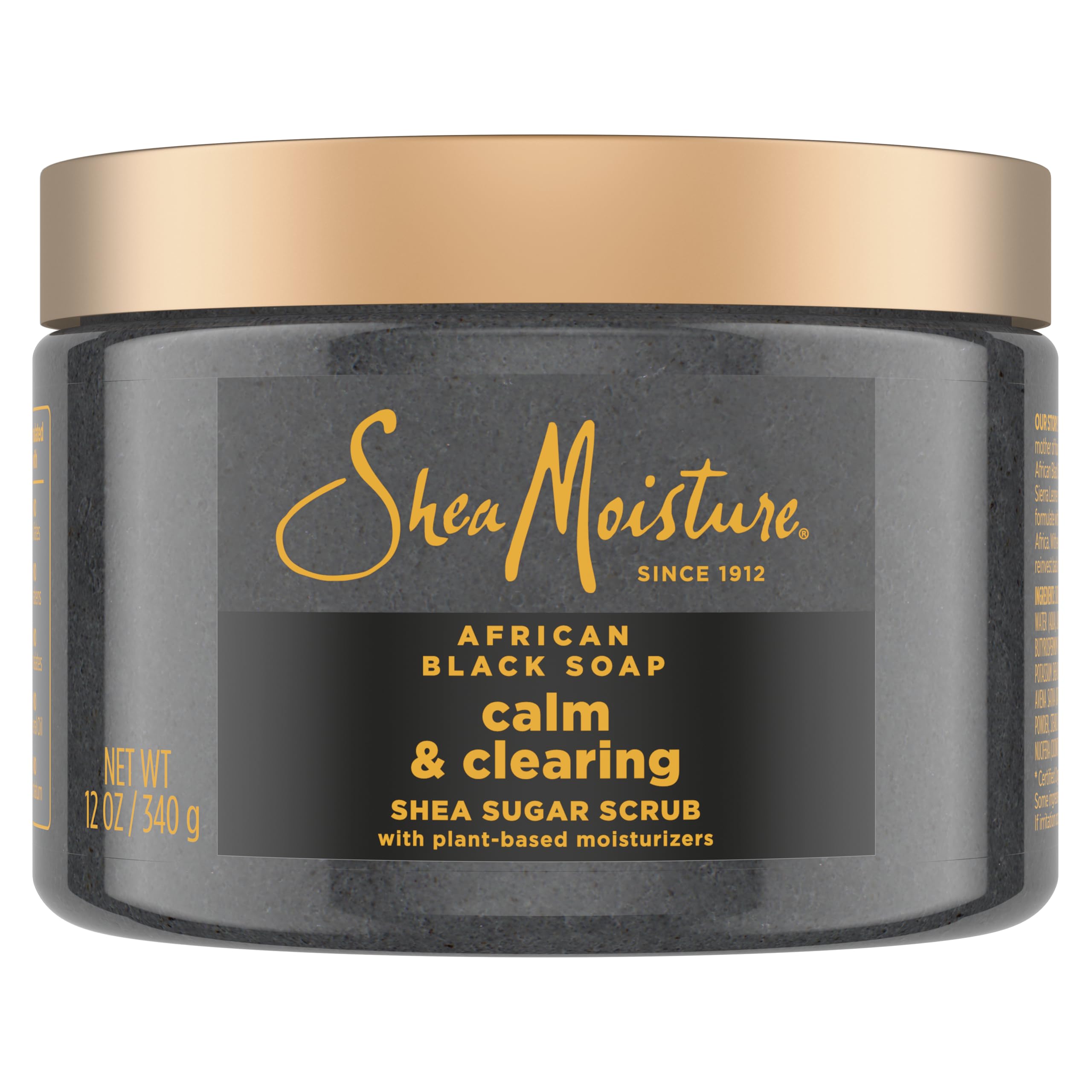 SheaMoisture African Black Soap sugar scrub bottle pours for smooth skin