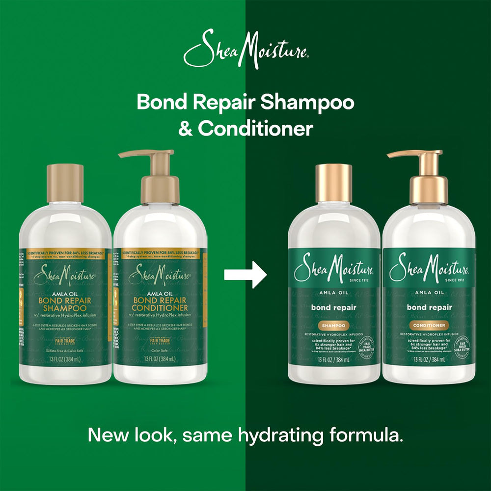 Shiny, manageable strands after washing with SheaMoisture Amla Bond Repair.