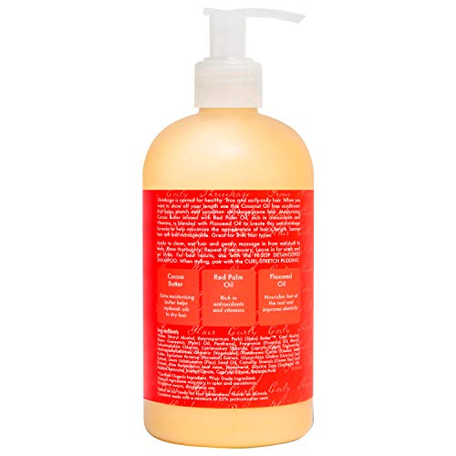 SheaMoisture anti-shrinkage conditioner packaging highlights long-length appearance and sulfate-free formula