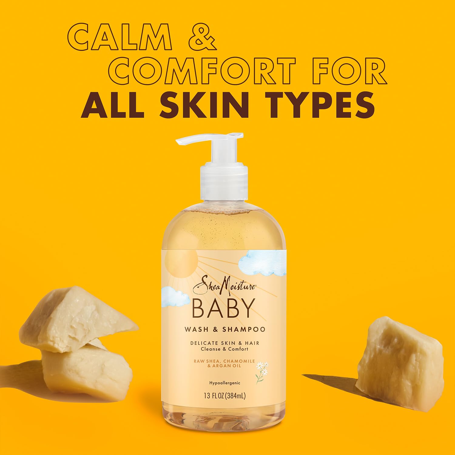 SheaMoisture Baby Essentials detangler spray smooths textured hair after bath.